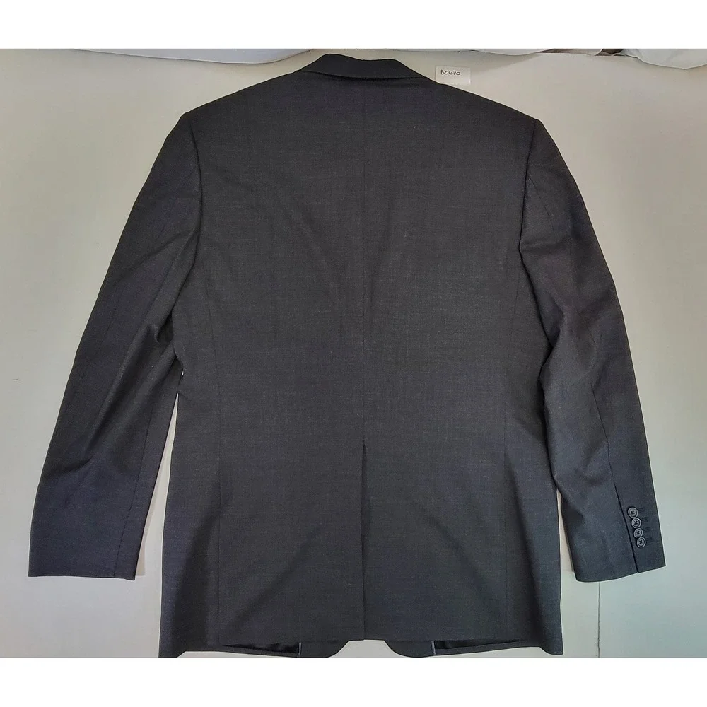 Banana Republic Classic Men's Charcoal Wool Blend Suit Jacket Blazer Black 40R‎